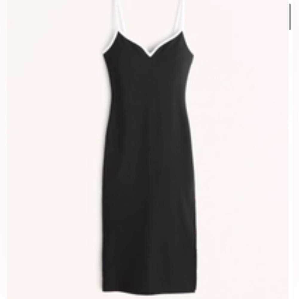 Notch-Neck Midi Dress